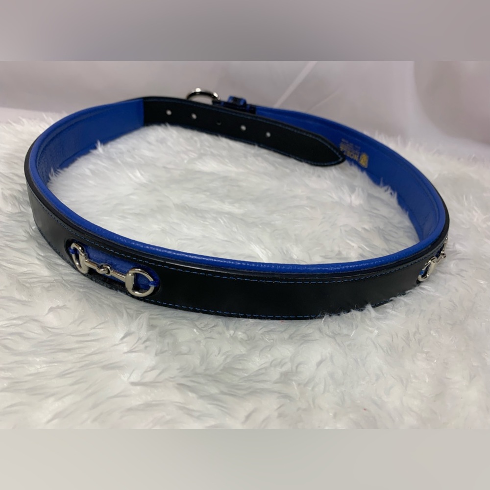 Noble Outfitters On The Bit Belt Royal Blue/ Blk/ Silver. SZ MEDIUM EC.